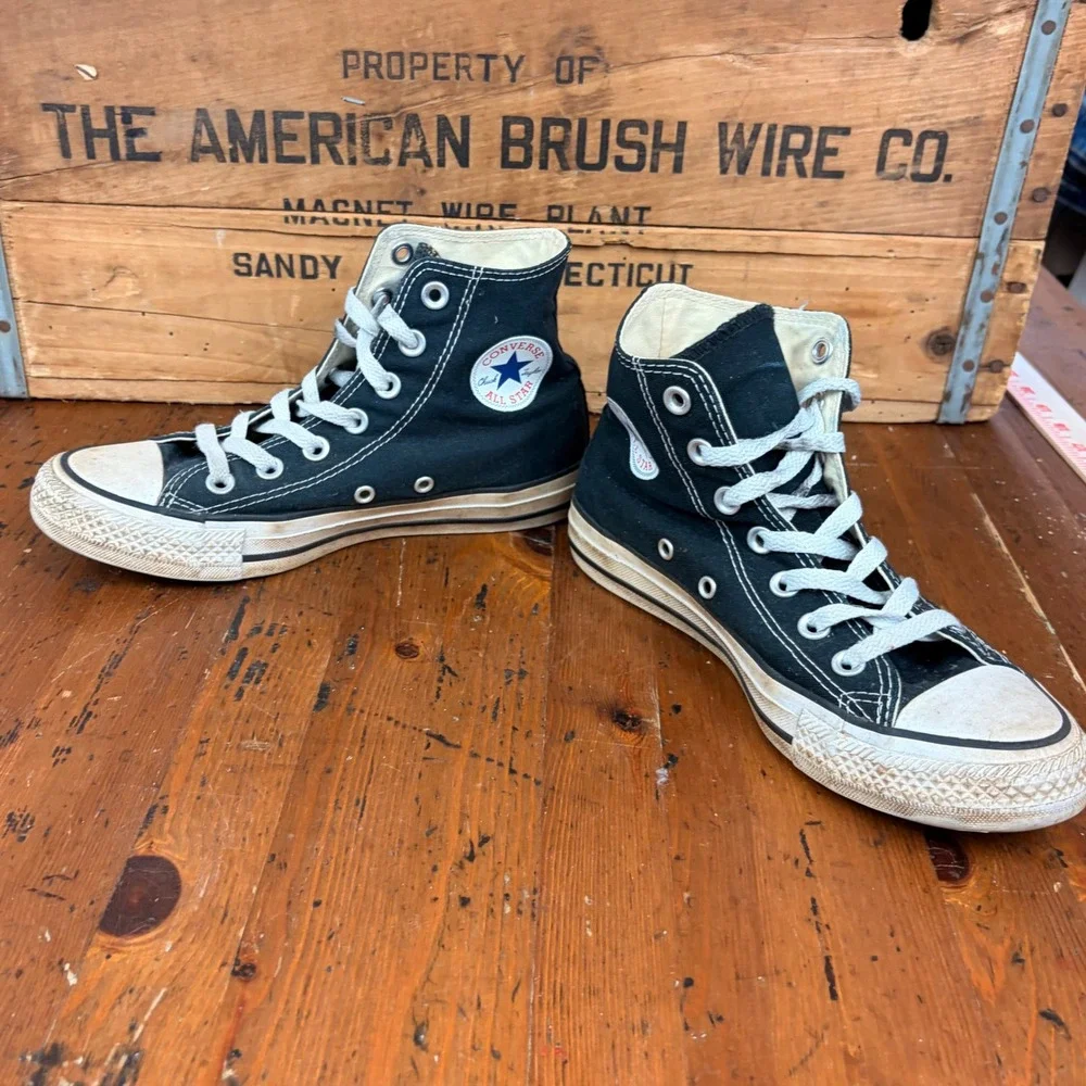 Converse Chuck Taylor All Star‎ High Top Black Canvas Sneakers W9160 Womens 6